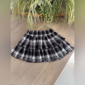 Forever 21 Black and White Plaid Mini Skirt (Size S)